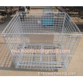 800x900x1200mm Mesh pallet a cesto in ferro zincato pieghevole